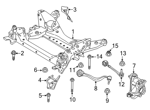 2021 BMW X3 Front Suspension Components, Lower Control Arm, Ride Control, Stabilizer Bar Multi-Purpose Bolt Asa Diagram for 07146881460
