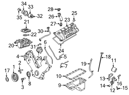 2005 Lincoln Navigator Senders Intake Manifold Diagram for 2L7Z-9424-DA