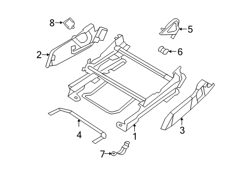 2015 Jeep Patriot Tracks & Components Shield-INBOARD Diagram for 1RW84DK2AA