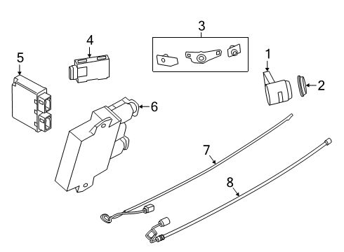 2021 BMW X5 Lane Departure Warning Kit, Mount For Pdc/Pma Senso Diagram for 51128738983