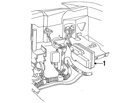 1997 Dodge Intrepid Ignition System Powertrain Control Module Diagram for R4897402AA