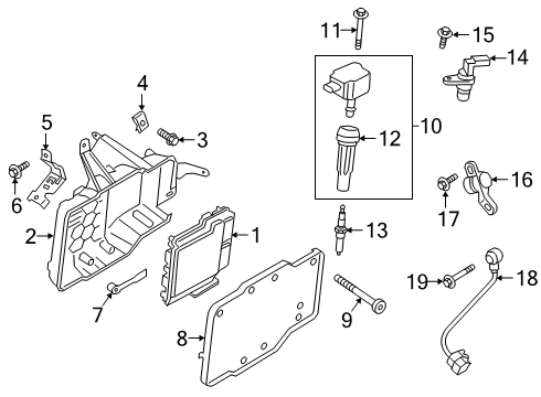 2019 Ford Transit Connect Ignition System Spark Plug Diagram for AYFS-32Y-R