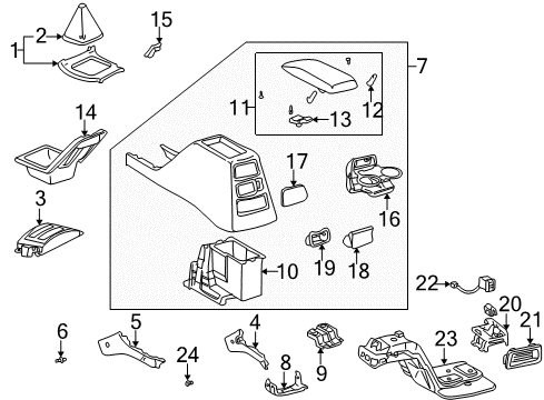 1998 Toyota 4Runner A/C & Heater Control Units Shift Indicator Diagram for 35921-35172