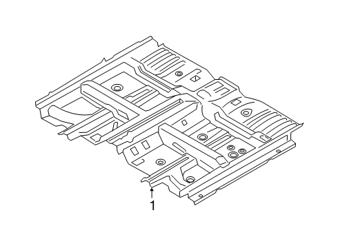 2021 Kia Telluride Floor & Rails Pad U Diagram for 65100S9050