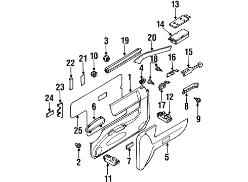 2001 Isuzu VehiCROSS Door & Components Grommet, Assist Diagram for 1-09983-067-0