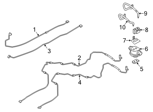 2014 BMW ActiveHybrid 5 A/C Condenser, Compressor & Lines Holder Diagram for 64539194387