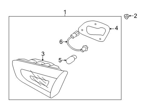 2015 Kia Cadenza Bulbs Holder & Wiring Assembly Diagram for 924523R500