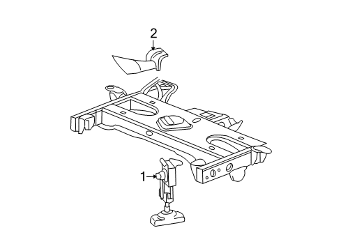 2009 Chevrolet Colorado Spare Tire Carrier Carrier Diagram for 25858047