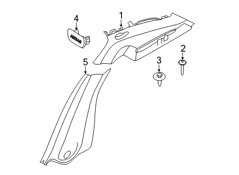 2018 BMW X2 Interior Trim - Quarter Panels COVER, COLUMN C, BOTTOM LEFT Diagram for 51437450393