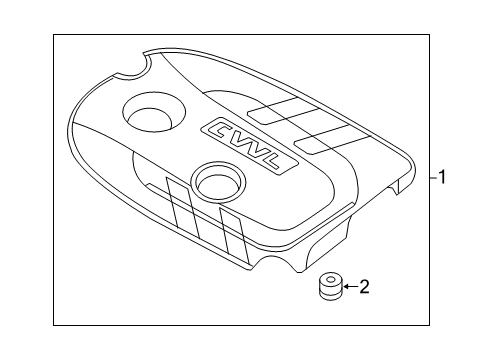 2015 Hyundai Elantra GT Engine Appearance Cover Engine Cover Assembly Diagram for 292402E200