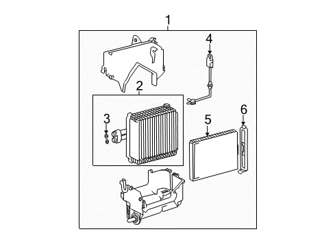 2002 Hyundai Accent Air Conditioner Cover Assembly-Air Filter Diagram for 97612-1C000
