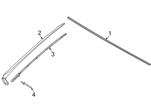 2022 Hyundai Sonata Reveal Moldings GARNISH-Assembly Delta Window LWR Diagram for 86131-L1000