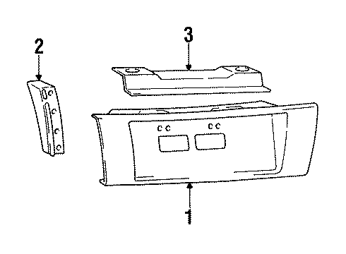 1990 Hyundai Excel Exterior Trim - Rear Body Moulding-Back Panel Diagram for 87370-24001