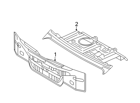 2011 Hyundai Sonata Rear Body Panel Assembly-Rear Package Tray Diagram for 69300-3Q000