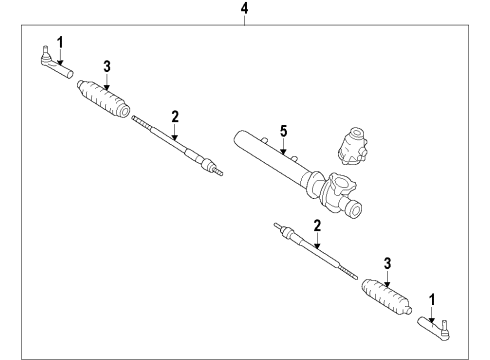 2014 Nissan Juke Steering Column & Wheel, Steering Gear & Linkage Gear & Linkage Diagram for 48001-1KA0D