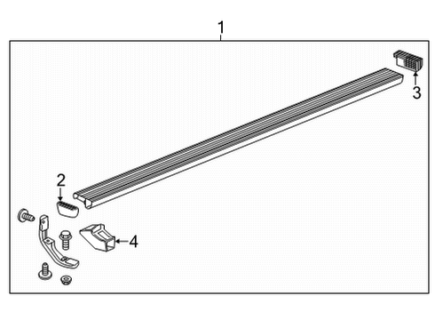 2021 Chevrolet Silverado 3500 HD Running Board Cover Diagram for 84389007