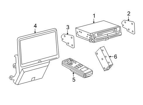 2019 Lexus LS500 Entertainment System Components Bracket, Disc Player Diagram for 86274-50330