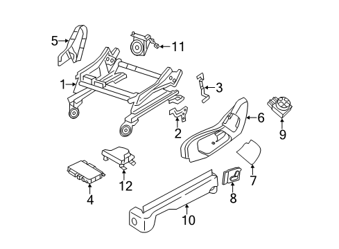 2015 Jeep Grand Cherokee Power Seats Shield-Seat ADJUSTER Diagram for 1UN81DX9AA