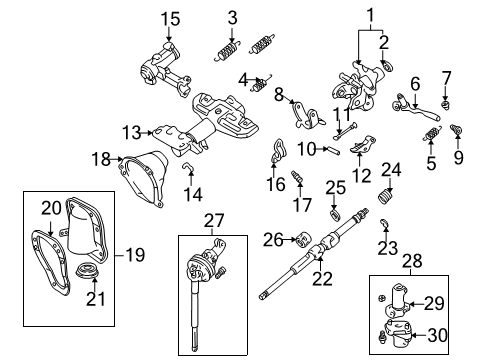 2001 Toyota 4Runner Steering Column & Wheel, Steering Gear & Linkage Slider Diagram for 45209-34040
