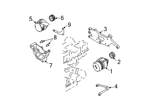 2000 GMC Sonoma Alternator GENERATOR Assembly (Remanufacture) Diagram for 19244794