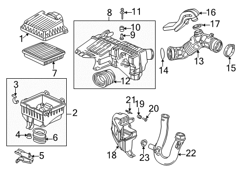 1997 Honda CR-V Filters Spring, Air In. Tube Diagram for 17243-PD1-000