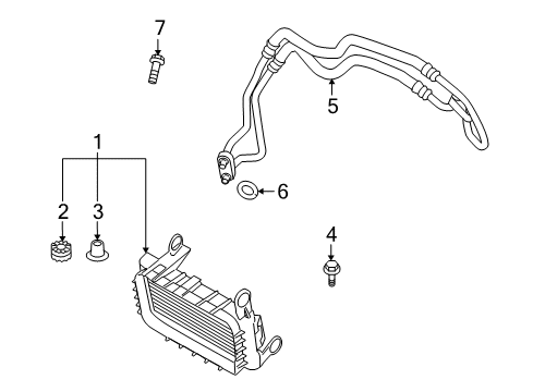 2011 BMW Z4 Oil Cooler Engine Oil Cooler Diagram for 17217585717