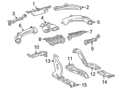 2019 Lexus ES350 Ducts Nozzle Assembly, DEFROST Diagram for 55950-33160