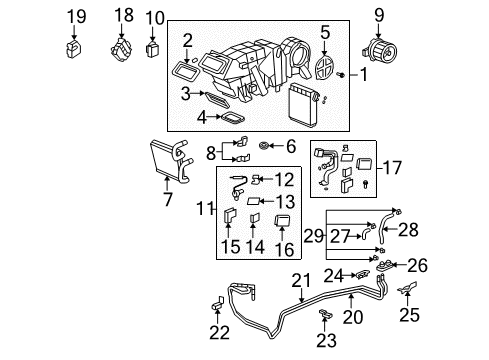 2013 Acura MDX Rear Heater Bracket F, Heater Pipe Diagram for 79327-S0X-A01