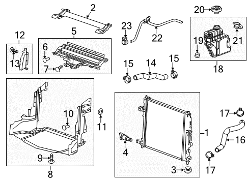 2016 Cadillac CTS Radiator & Components Lower Hose Diagram for 84128850