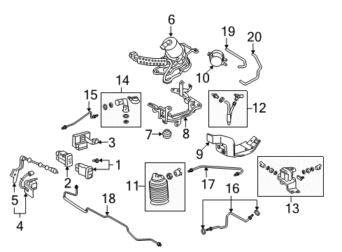 2006 Toyota Sequoia Ride Control Compressor Assembly Diagram for 48914-34011