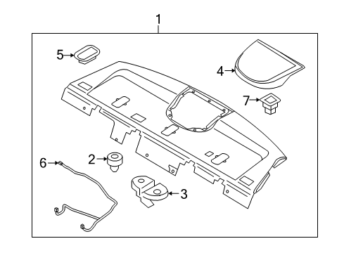 2008 Kia Amanti Interior Trim - Rear Body Bezel Assembly-Child Anchor Diagram for 898973D00027