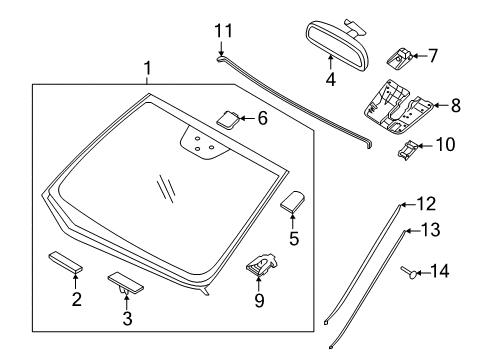 2020 Hyundai Elantra GT Automatic Temperature Controls Cover-Rain Sensor Diagram for 96005-G3000