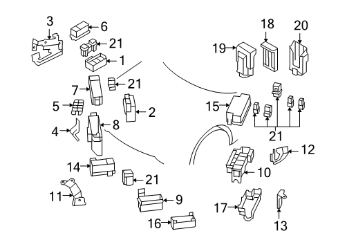 2010 Infiniti FX35 Fuse & Relay Relay Diagram for 25230-9F915