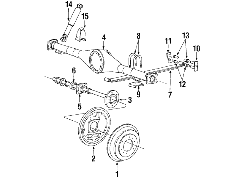 1989 Mitsubishi Mighty Max Rear Suspension Plate-Plate, Rear Suspension Spring Diagram for MB110496