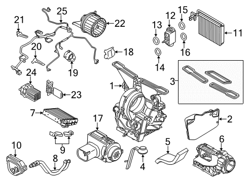 2008 Mini Cooper A/C & Heater Control Units Expansion Valve Diagram for 64503452759