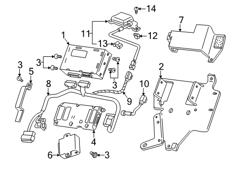 2002 Acura RL Electrical Components Sub-Wire, On-Star Diagram for 32109-SZ3-A91