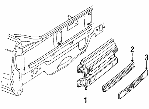 1984 Buick Century Backup & License Lamps Housing, Back Up Lamp Diagram for 16501871