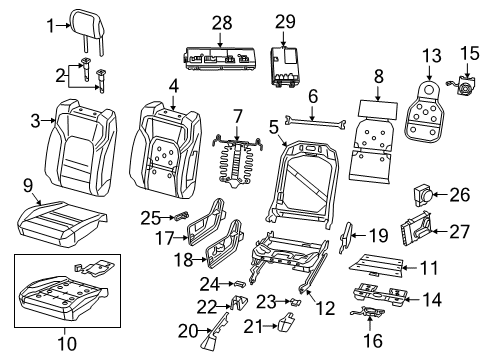 2019 Ram 1500 Power Seats OCCUPANT CLASSIFICATION Diagram for 68396574AF
