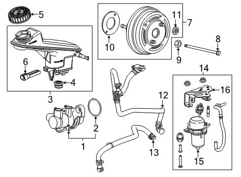 2021 Buick Encore Dash Panel Components Vacuum Hose Diagram for 42726972