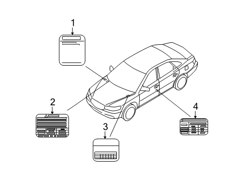 2006 Hyundai Azera Information Labels Plug-Rear Door Latch, RH Diagram for 81429-3K000