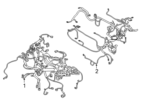 2019 Infiniti QX50 Wiring Harness Harness-Sub, Engine Diagram for 24011-5NA0A