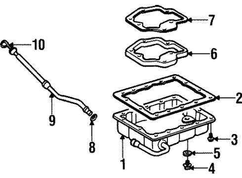 1996 Kia Sportage Transaxle Parts SPACER Oil STRAINER Diagram for 0K02521110