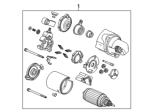 2021 Acura RDX Starter Starter Motor Assembly Diagram for 31200-5YF-A01