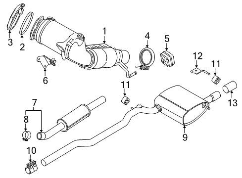 2020 Mini Cooper Exhaust Manifold HEAT SHIELD Diagram for 11658647242