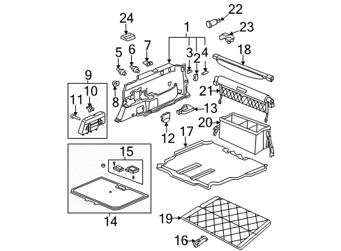 2009 Honda Element Interior Trim - Rear Body Cover Assy., L. Side Lining *NH598L* (ATLAS GRAY) Diagram for 84661-SCV-A01ZC