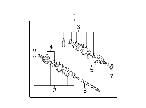 2015 Nissan Rogue Select Drive Axles - Rear Shaft-Rear Drive Diagram for 39704-9Y31A