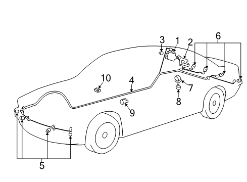 1996 BMW 740iL Electrical Components Ultrasonic-Sensor, Passive Pdc Diagram for 66218352137