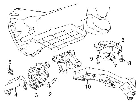 2008 Chrysler 300 Engine & Trans Mounting INSULATOR-Transmission Diagram for 4578159AG