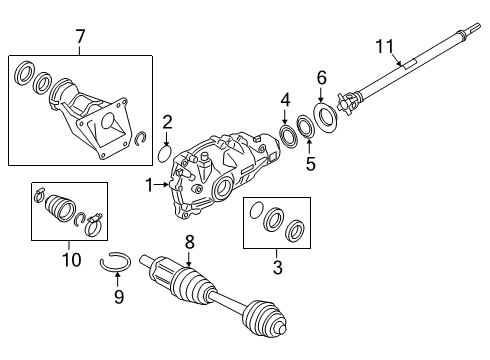 2022 BMW X7 Carrier & Front Axles EXCHANGE OUTPUT SHAFT RIGHT Diagram for 31608486205