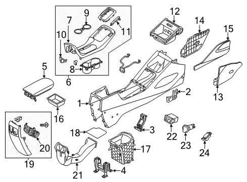 2015 Kia Forte5 Heated Seats Pad-Front Console Diagram for 84614A7000